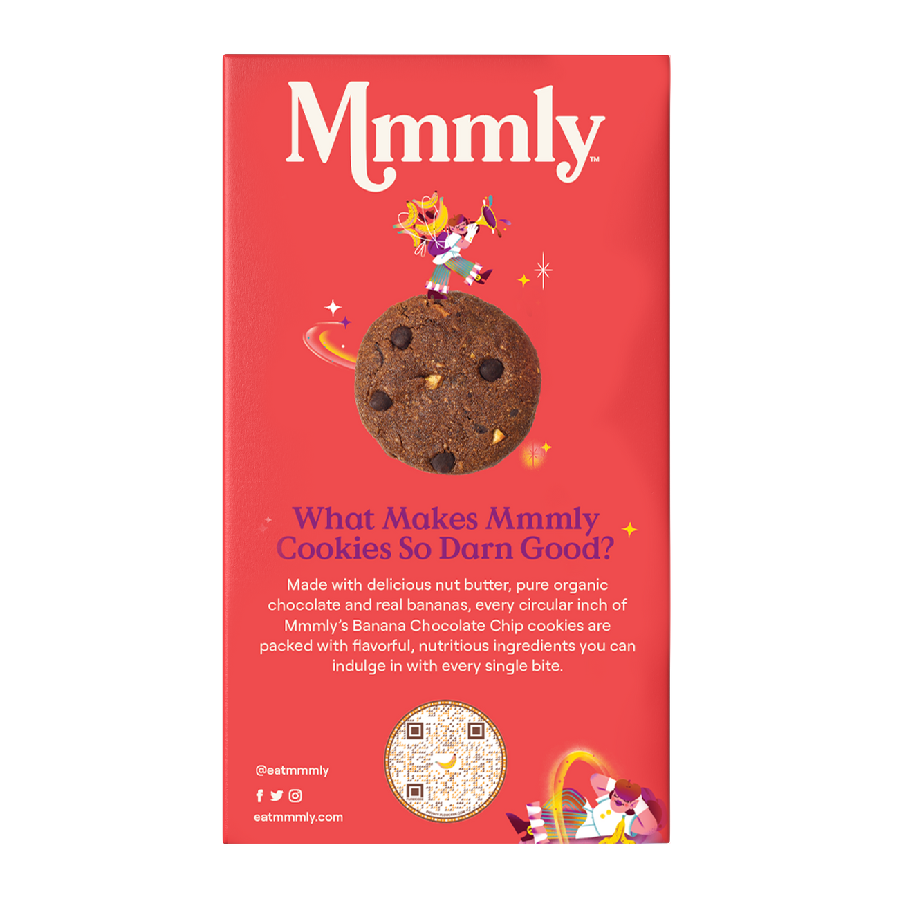 Banana Chocolate Chip Soft Baked Cookies - Back of Box