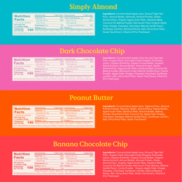 Soft Baked Cookies Sampler Pack - Nutrition Labels